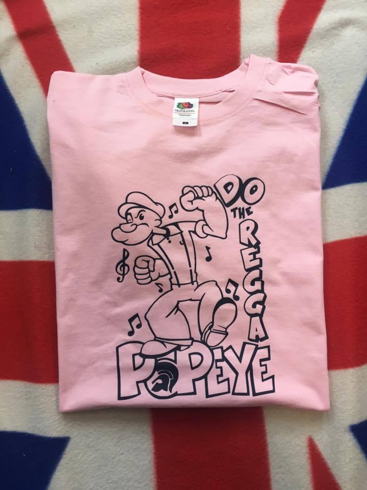 Reggae Popeye T-Shirt Pink & Navy